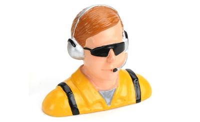 1/4 Pilot, Civilian w/Headset & Mic, Sunglasses