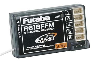 Futaba R616FFM 2.4GHz FASST Micro Parkflyer Rx 6CH FUTL7626