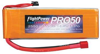 Flight Power LiPo Pro50 4S 14.8V 2550mAh 50C FPWP5041