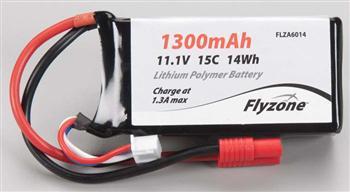 Flyzone LiPo 3S 11.1V 1300mAh 14Wh Battery Calypso FLZA6014