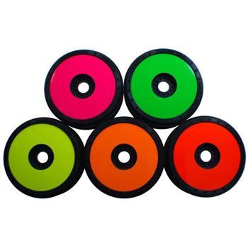 DE Racing Wheel Sticker Disk for 1/8 Buggy / Fluorescent Red-Orange DERSD8RO
