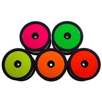 DE Racing Wheel Sticker Disk for 1/10 Buggy / Fluorescent Red-Orange DERSD1RO