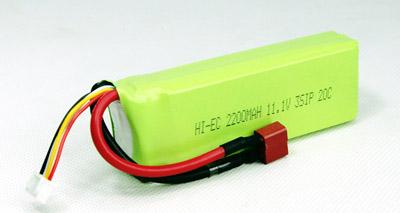 HI-EC 2200mah/11.1V 20C Li-poly Battery Pack W/T-connector