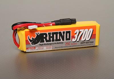 Rhino 3700mAh 4S 14.8v 25C Lipoly Pack