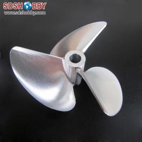 1PC* 3 Blades 74mm CNC Aluminum Alloy Positive Propeller for RC Boat with Pitch 1.4mm, Aperture 6.35mm