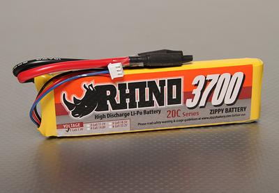 Rhino 3700mAh 2S1P 20C Lipoly Pack