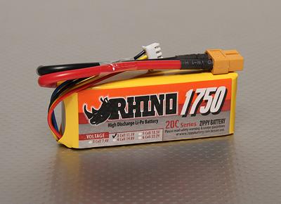 Rhino 1750mAh 3S1P 20C Lipoly Pack