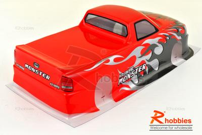 1/10 Venom T-10 Analog Painted RC Car Body (Red)