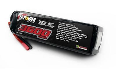 3600mAh 5S 18.5V 50C LiPo Battery