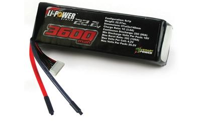 3600mAh 6S 22.2V 25C LiPo Battery