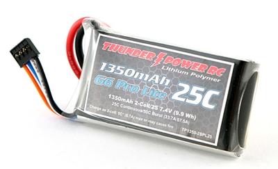 1350mAh 2S 7.4V 25C LiPo Battery