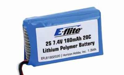 180mAh 2S 7.4V 20C LiPo Battery for Micro Models