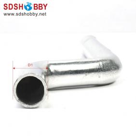 Z-Manifold Exhaust Pipe/Bent Pipe L175mm/ D16mm for RC Boat Nitro Engine 21-25A