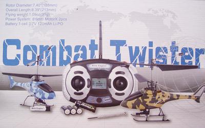 NINE EAGLE Combat Twister 2.4G Electric Helicopter RTF NE R/C 210A x2 (Mode 1)