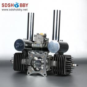 DLA112 CNC Processed Gasoline Engine/Petrol Engine 112CC for Gas Airplanes with Double Cylinders and NSK Bearing