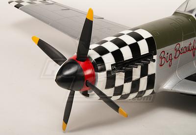 P-51D Monster Mustang 1.55m 6Ch XL-EPO-61inch PNF