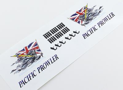 Nose Art - "PACIFIC PROWLER" (Union Jack Flag) L/R Handed Decal