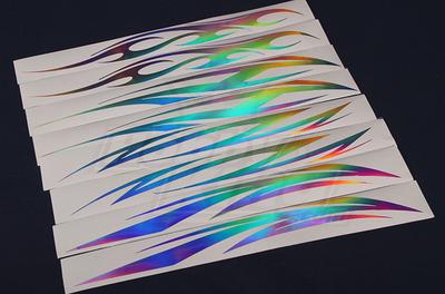 Ultra-thin Prismatic Pre-Cut Sticker 155x23mm (4 pairs)