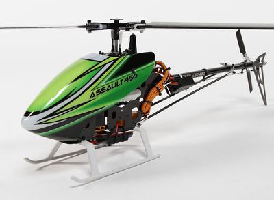 Assault 450 DFC Flybarless 3D Helicopter w/OrangeRX T-SIX 2.4Ghz DSM2 Transmitter - Mode 2 (RTF)