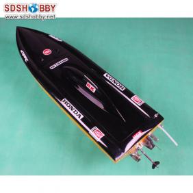 Rocket Electric Brushless RC Boat Fiberglass with 3660 motor and water-cooling ESC 120A (High Speed)