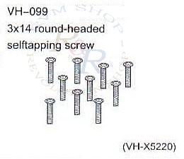 3X 14 Round-headed selftapping screw (VH-X5220)