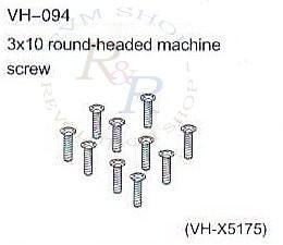 3X 10 Round-headed machine screw (VH-X5175)