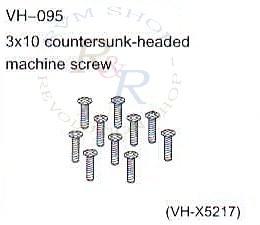 3X 10 Countersunk-headed machine screw (VH-X5217)