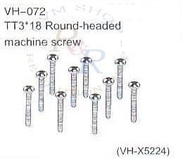 TT3*18 Round-headed machine screw (VH-X5224)