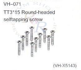 TT3*15 Round-headed selftapping screw (VH-X5143)