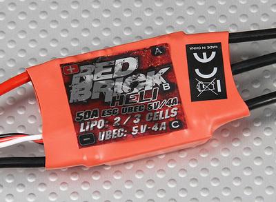 HobbyKing Red Brick 50A ESC - (Heli Mode)