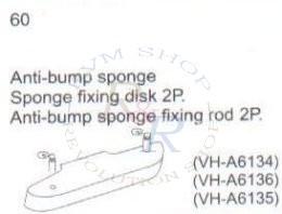 Car body fixing clip (6P) (VH-A6187) + Car body fixing base (6P) (VH-A6186)