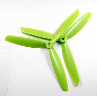 3-blade 9 x 45 Propeller Set (one CW, one CCW) - Green