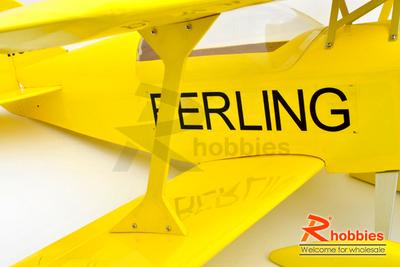 4 Channel RC EP 31.0" Balsa Wood Bi-Wing Pitts Scale Plane