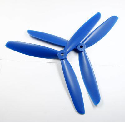3-blade 9 x 45 Propeller Set (one CW, one CCW) - Blue