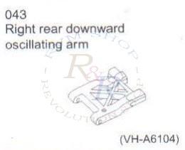 Left rear downward oscillating arm (1P) (VH-A6188)