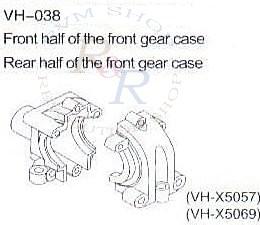 Front half of the front gear case (VH-X5057) + Rear half of the front gear case (VH-X5069)
