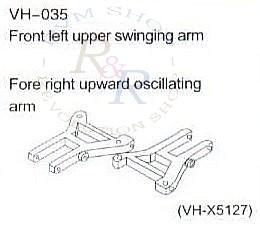 Front left upper swinging arm + Front right upward oscillating arm (VH-X5217)