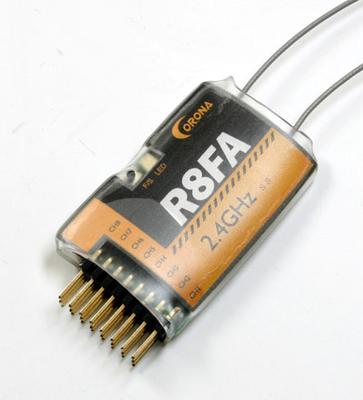 CORONA 8-Channel 2.4G Spread Spectrum/FASST Compatible Receiver R8FA