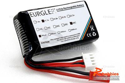 Eurgle 11.1v 3S1P 30C 350mAh Lithium Polymer Lipo Battery