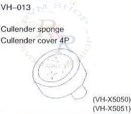 Cullender sponge (VH-X5050) + Cullender cove4 4P (VH-X5051)