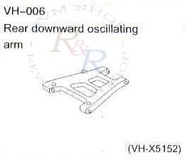 Rear downward oscillating arm
