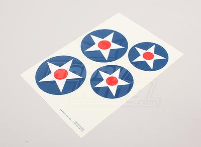 Scale National Air Force Insignia Decal Sheet - USA (large Type A)