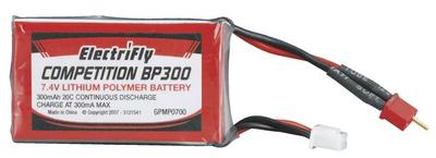 Great Planes LiPo 2S 7.4V 300mAh 20C Competition BP Series GPMP0700