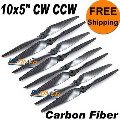 (4Pairs) 10x5" Carbon Fiber CW CCW Propellers