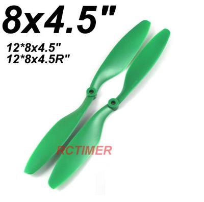 12 Pair Green 8x4.5" EPP8045 Counter Rotating Propellers