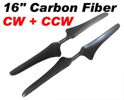 (1Pair) 16" Carbon Fiber Propeller Counter Rotating 1 Pair
