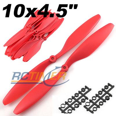 12 Pairs Red 10x4.5" EPP1045 Counter Rotating Propellers