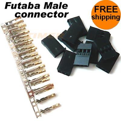 10 Sets Futaba Male Gold-plated FB-MC10