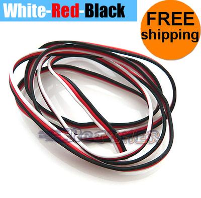 10 Meter White+Red+Black 22 AWG Wire