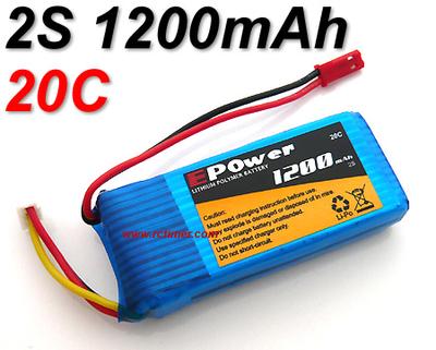 E-Power 7.4V 1200mAh 20C Rechargeable Lipo Battery